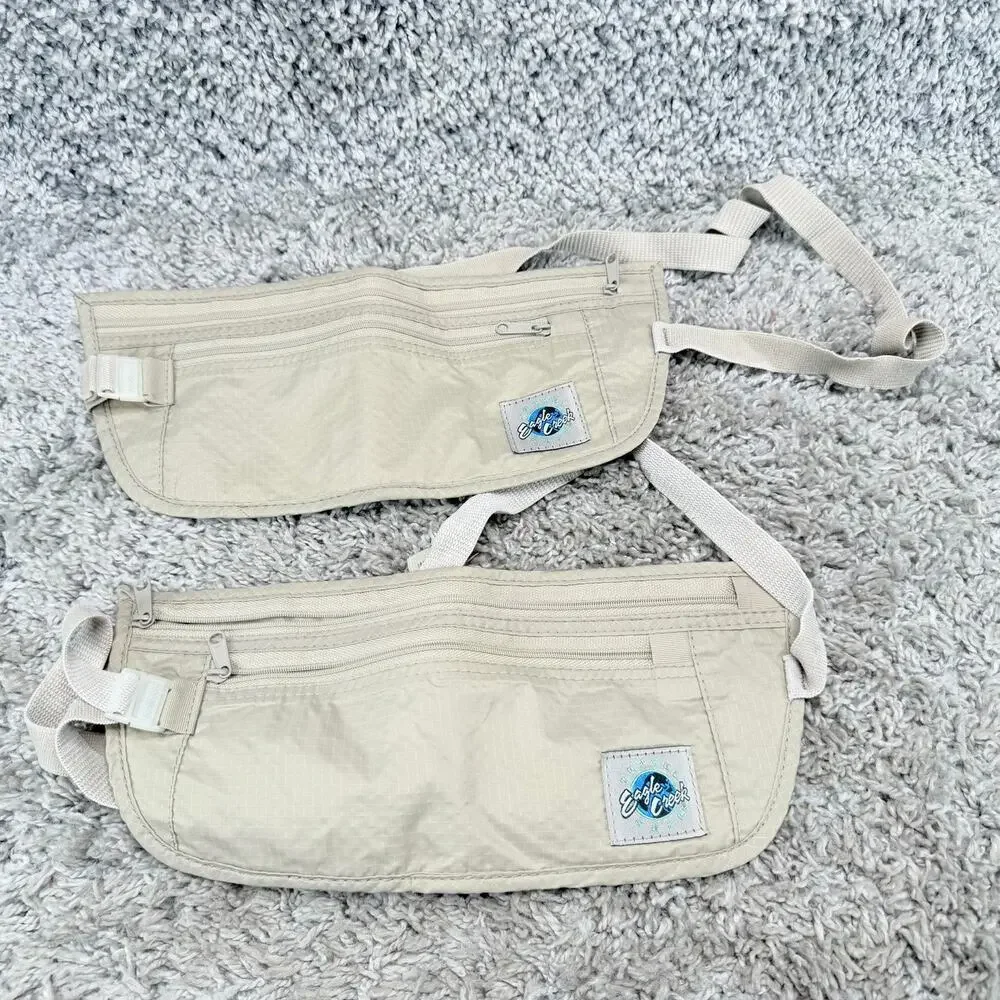 Eagle Creek Travel Gear Money Belt Hidden Pocket Zipper Pouch Adjustable Strap 2